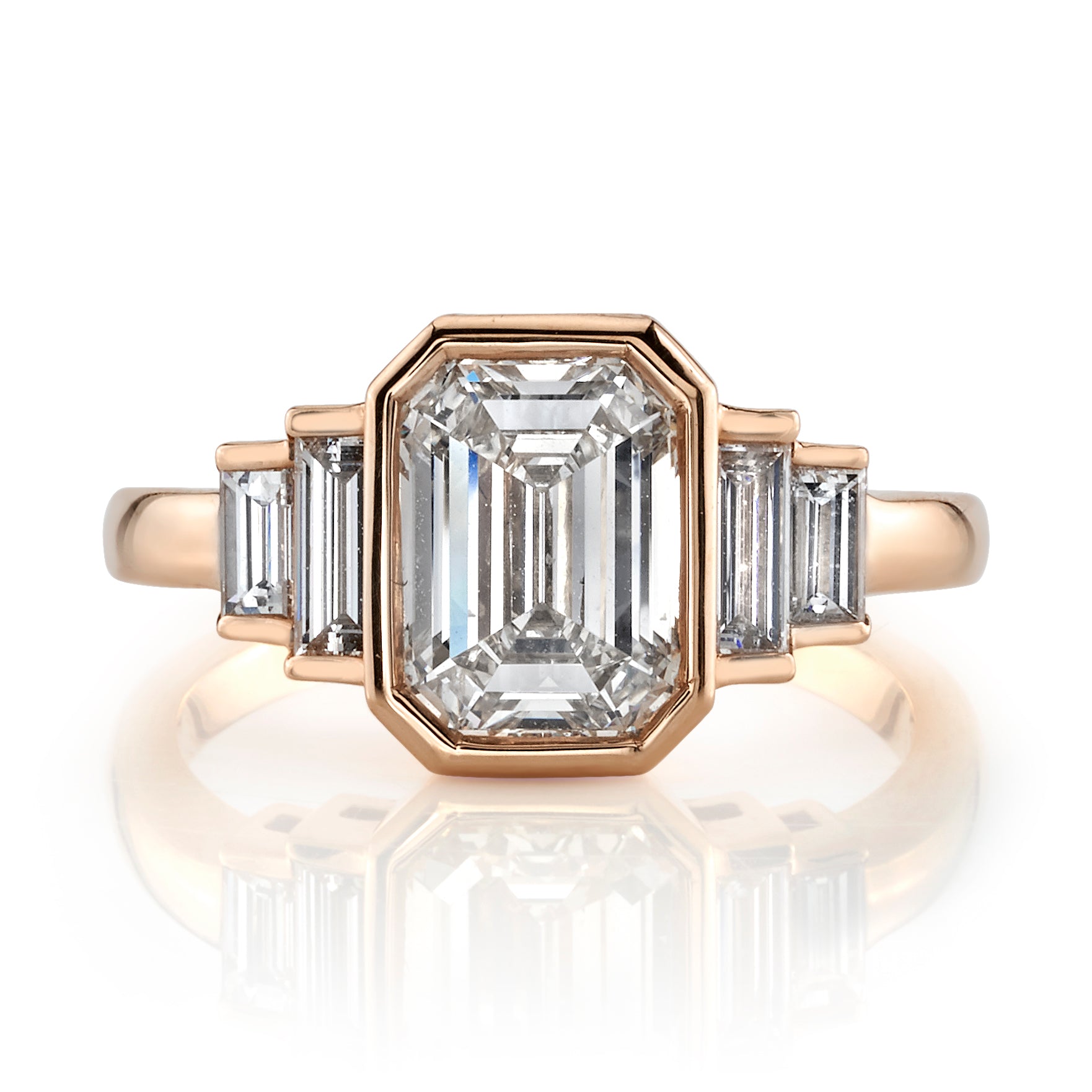 Emerald cut diamond art deco ring Clearance