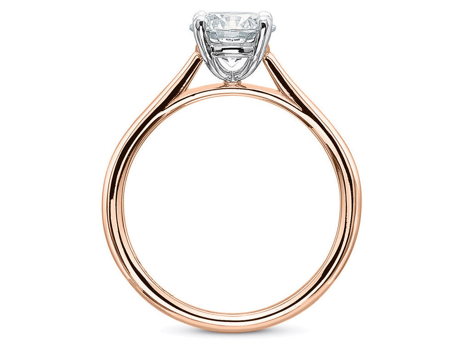 Rose Gold Diamond Solitaire Ring
