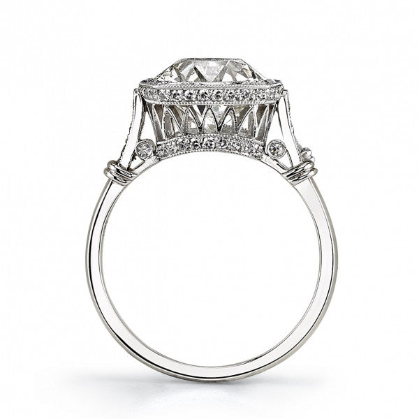 Single Stone Vintage Inspired Engagement Ring