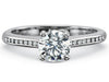  Platinum Channel Set Diamond Engagement Ring 