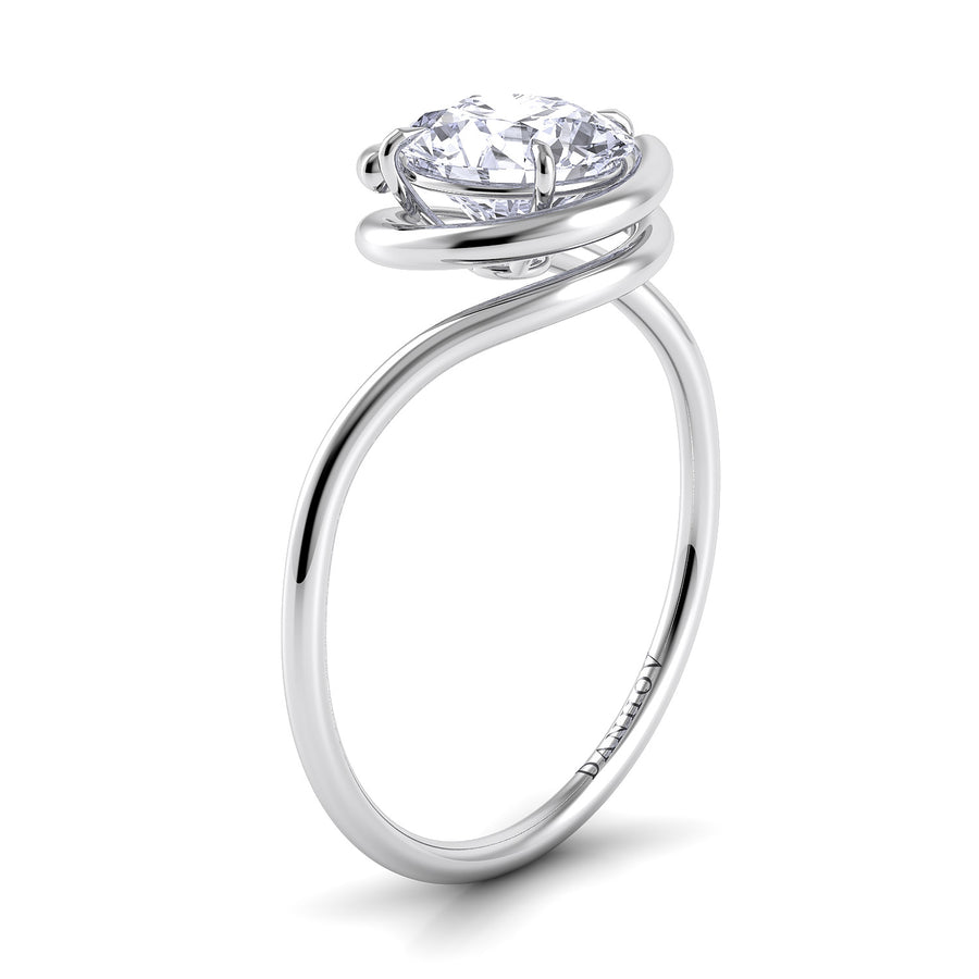 Danhov Abbraccio  Swirl Diamond Engagement Ring