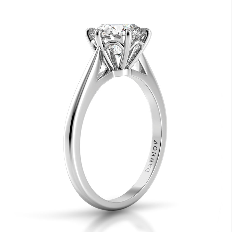 Danhov Classico Six-Prong Solitaire Ring