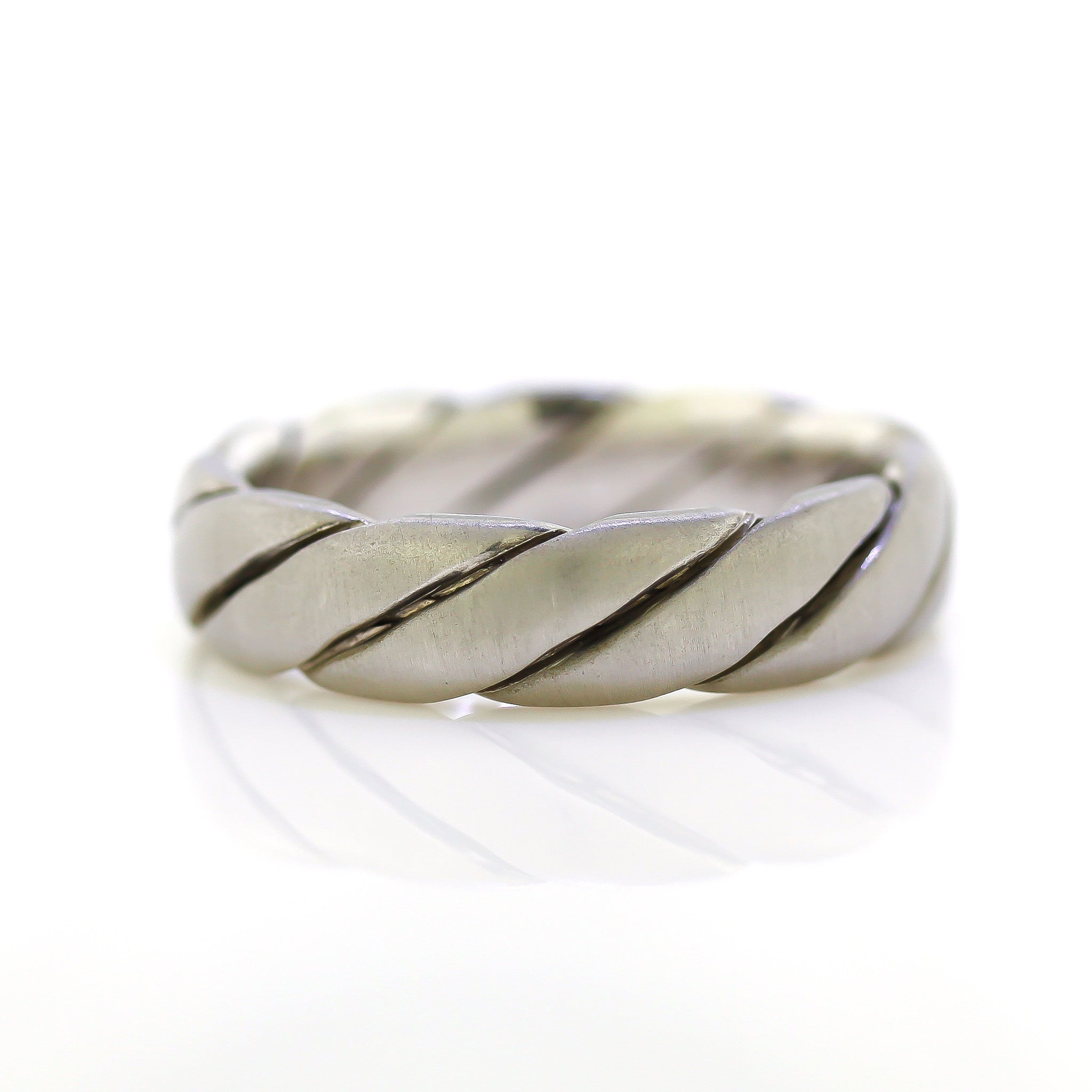 Mens Rope Style Wedding Band - Main Image