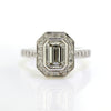 Emerald Cut Side Profile Engagement Ring