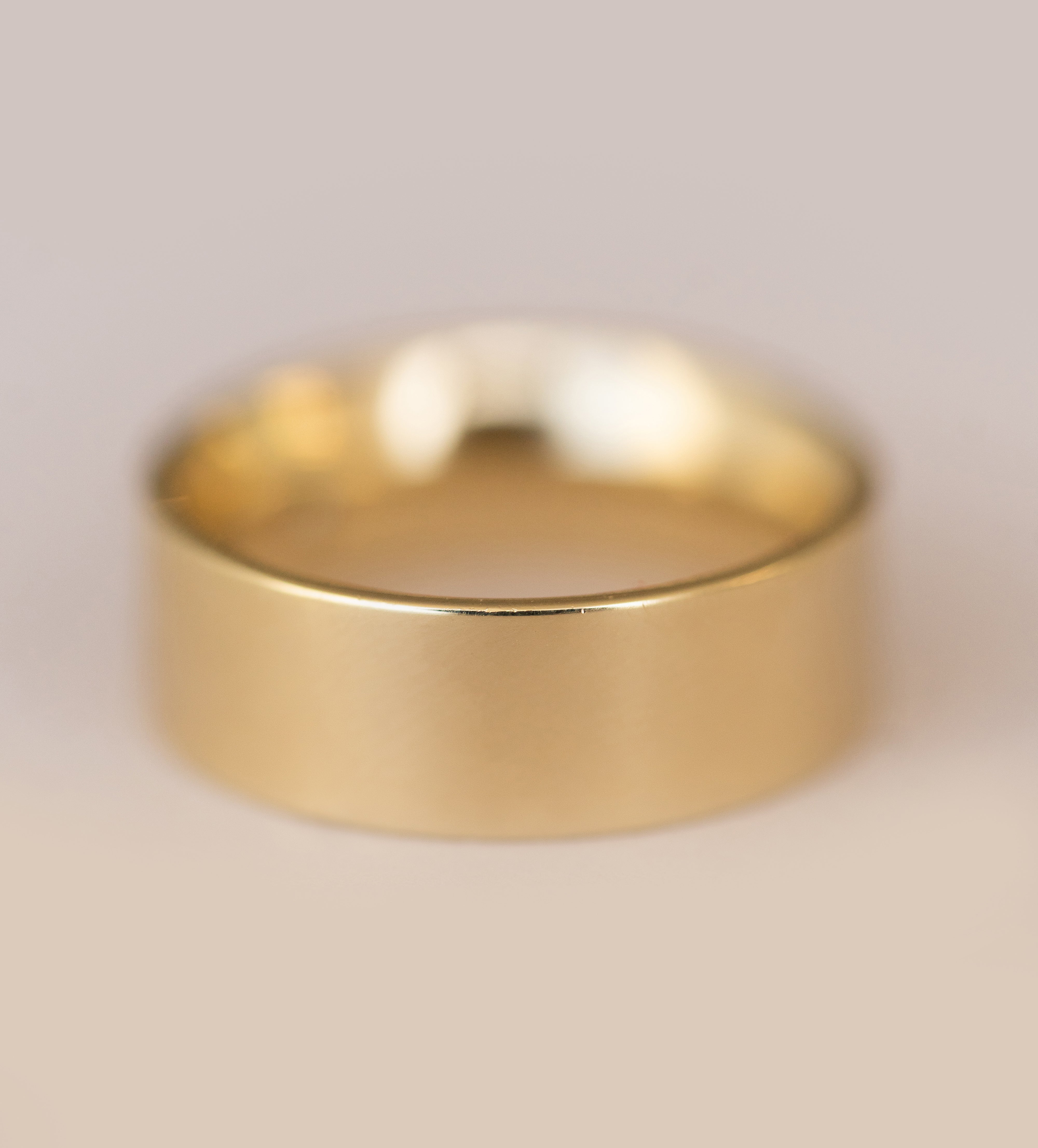 Flat Millimeter Yellow Gold Cigar Band - Main Image