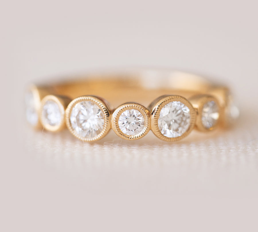 Gold Diamond Anniversary Ring