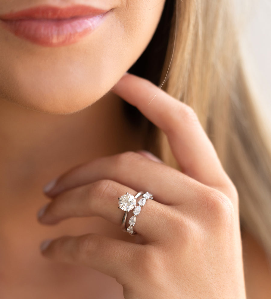 Popular Pear Cut Diamond Wedding Rings