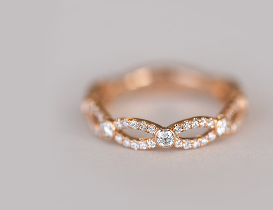 Unique Rose Gold Wedding Rings
