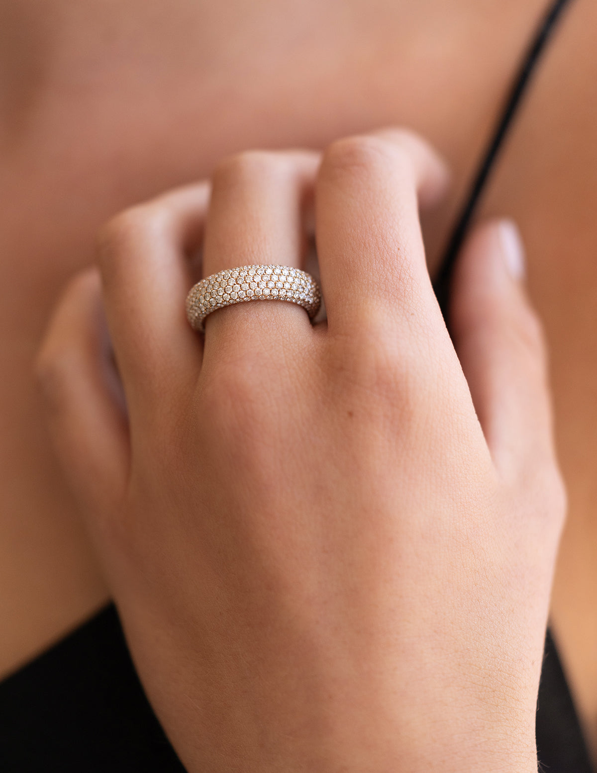 Pave Diamond Rose Gold Band – Harold Stevens