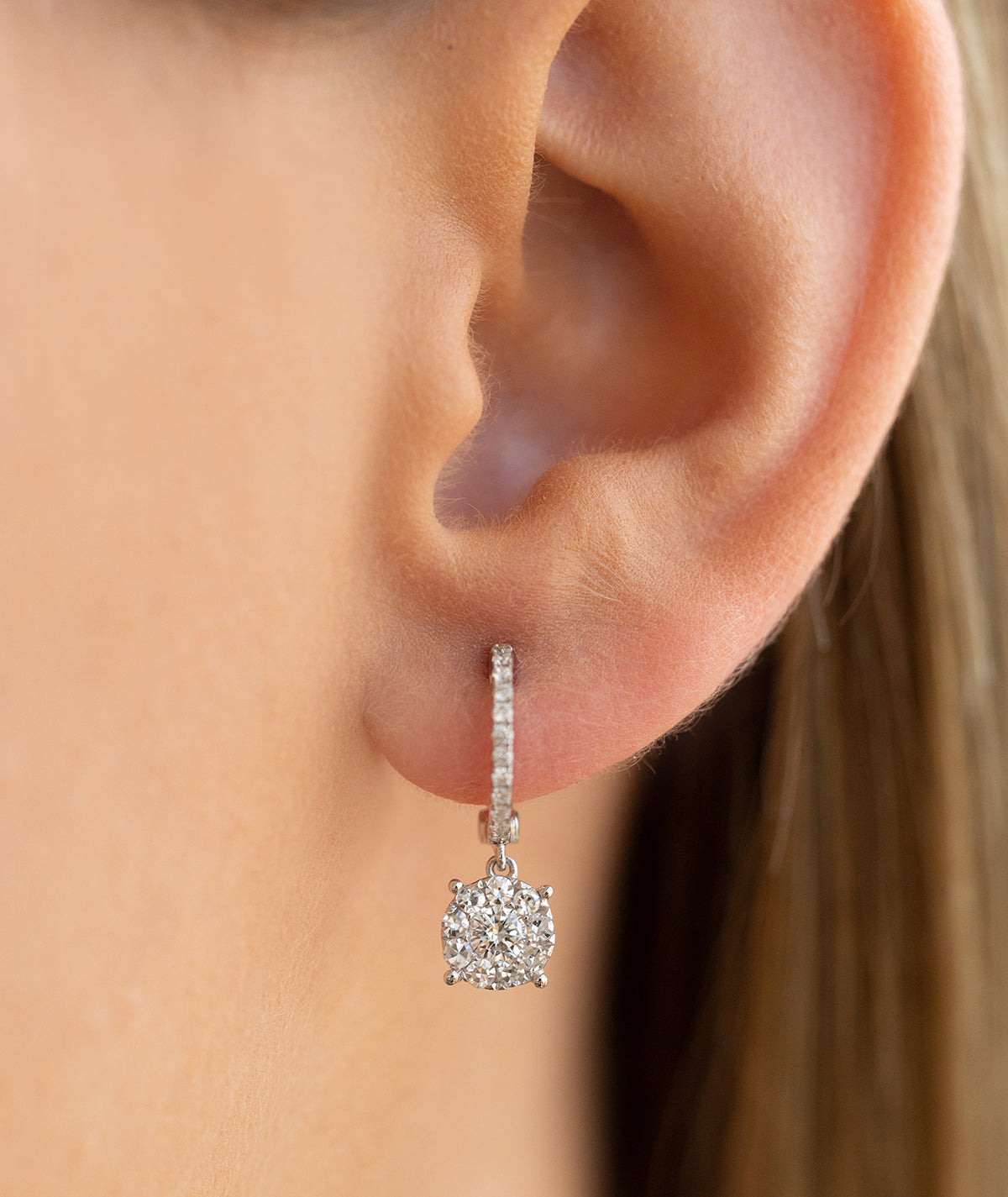 Real diamond drop earrings Clearance