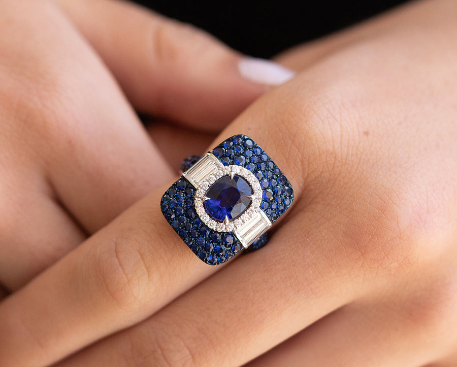 Popular Sapphire Cocktail Ring