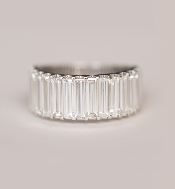 Ultra Long Baguette Diamond Ring