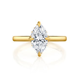 1.57ct Lab Grown Marquise Diamond Engagement Ring