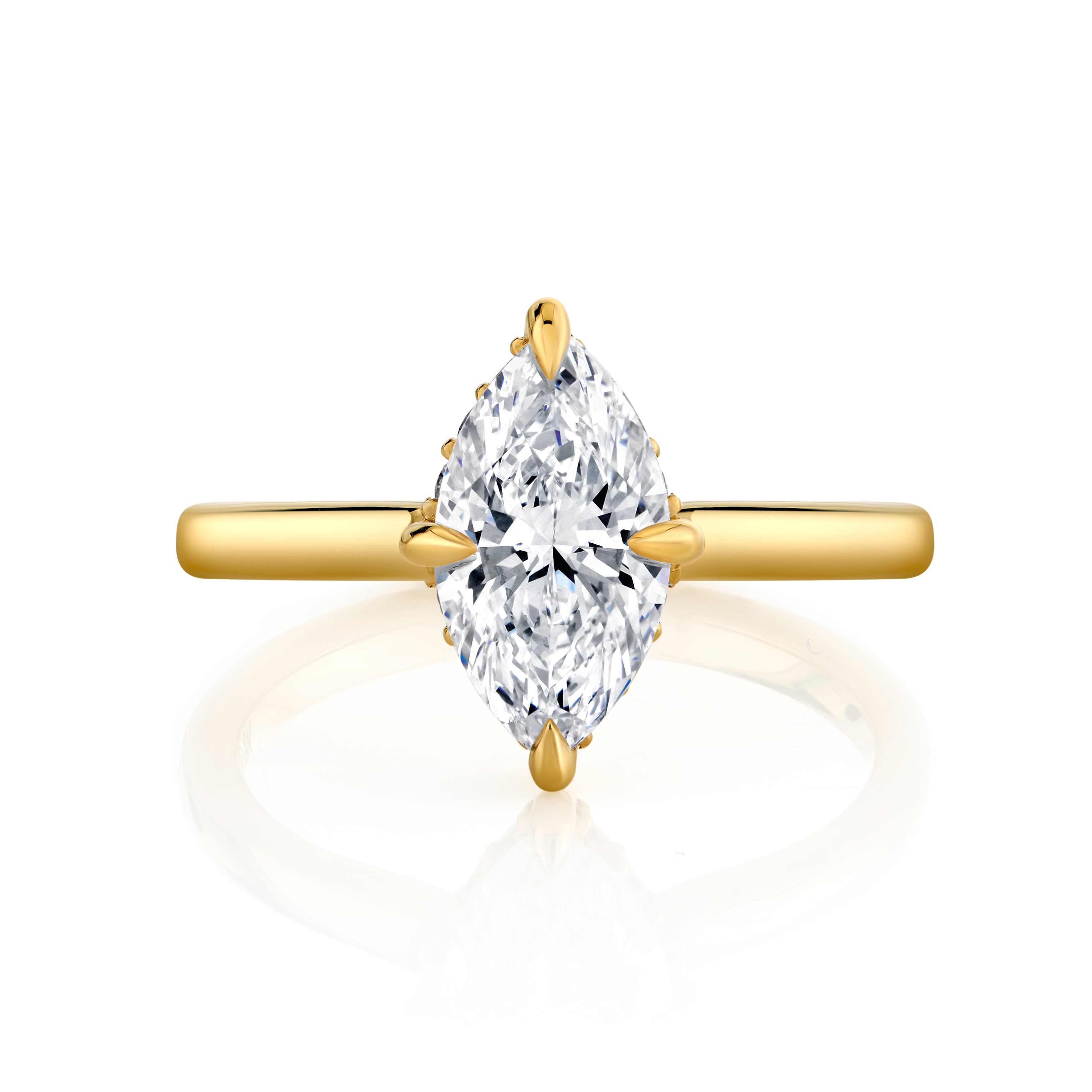 1.57ct Lab Grown Marquise Diamond Engagement Ring