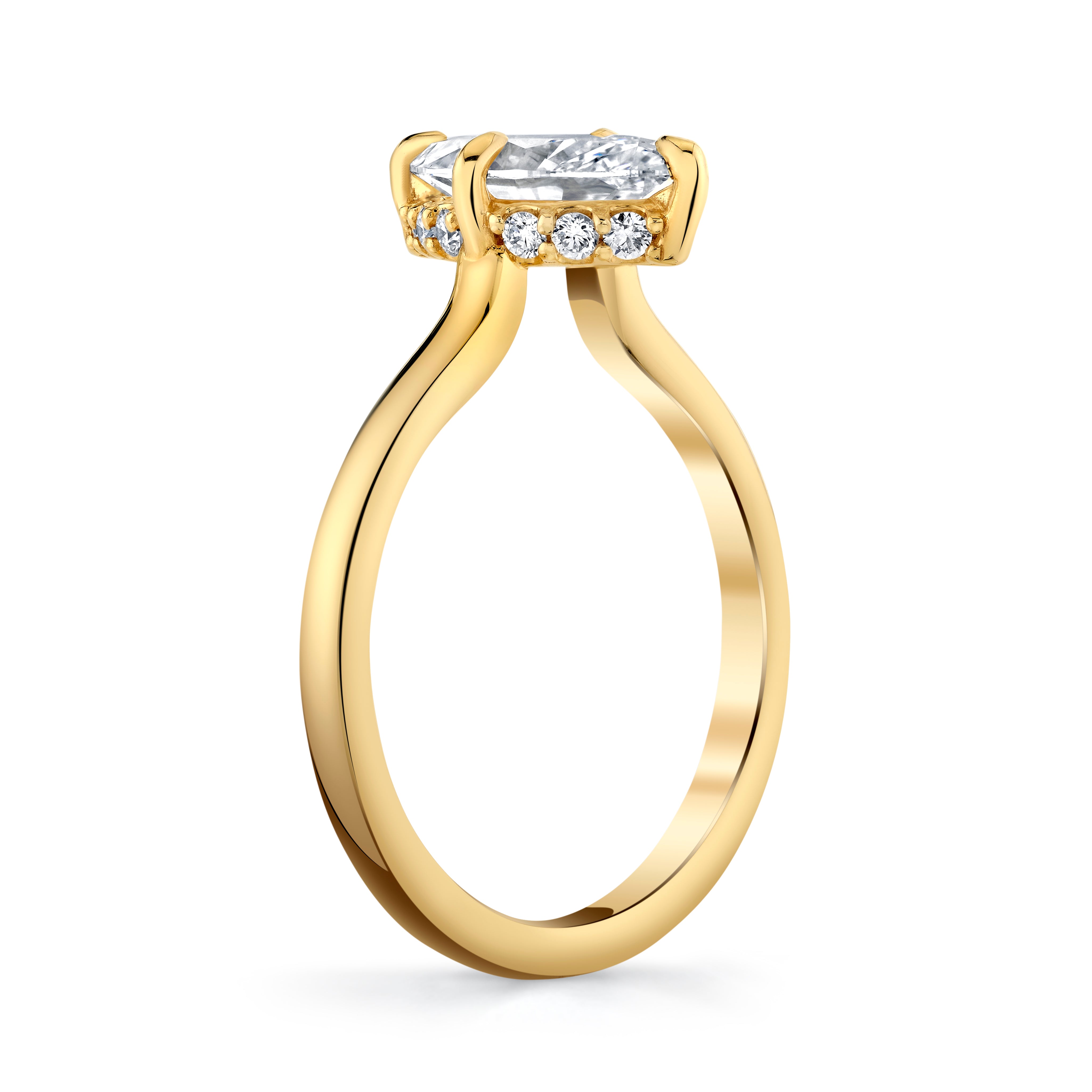 1.57ct Lab Grown Marquise Diamond Engagement Ring Profile