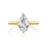 2.10ct Lab Grown Pear Shaped White Diamond Engagement Ring