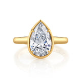2.97ct Lab Grown Pear Shaped White Diamond Solitaire