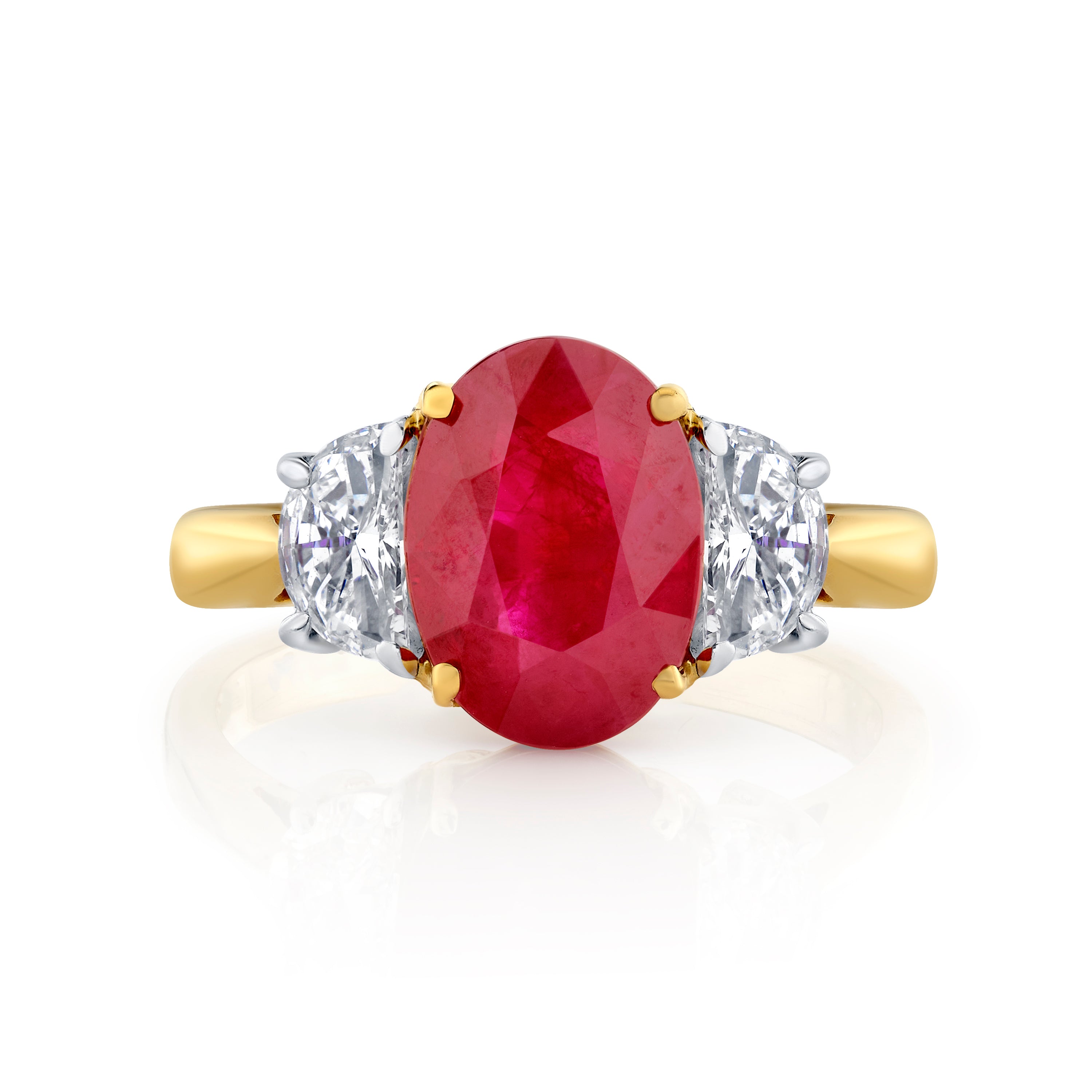 3.02ct Burmese Ruby & Diamond Ring