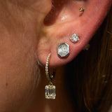 Baguette Diamond Hoops