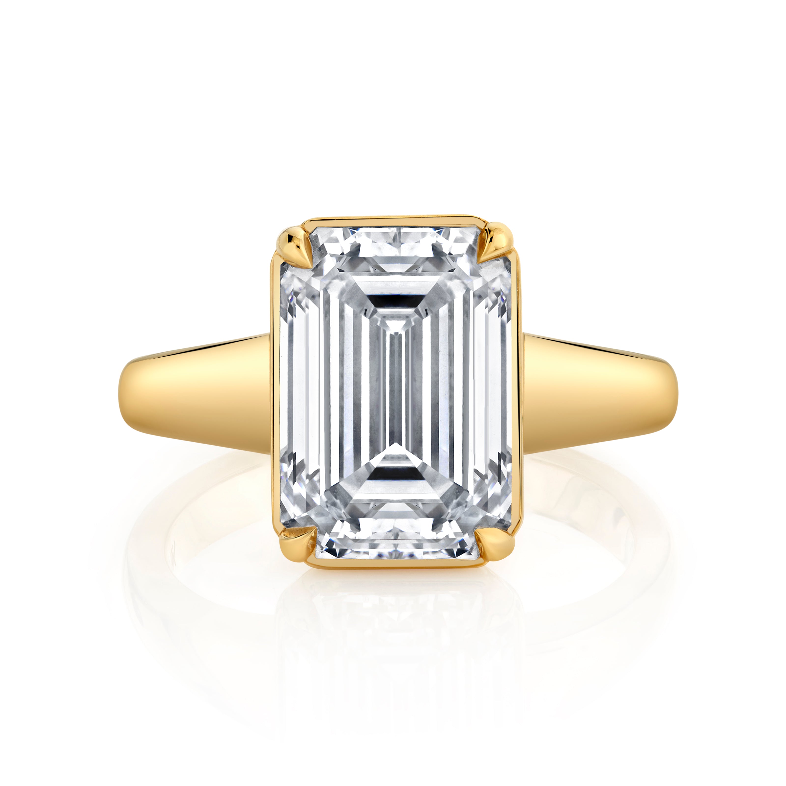 5.09ct Lab Grown Emerald Cut White Diamond Ring