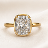 3.01ct. Lab Grown Antique Cushion Bezel Set