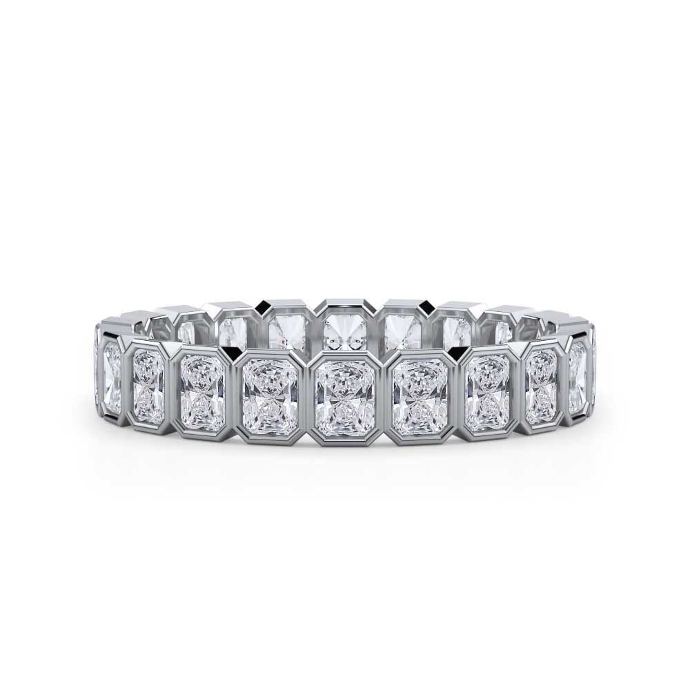 Diamond ring with rectangular stone