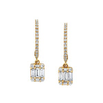 Baguette Diamond Hoops