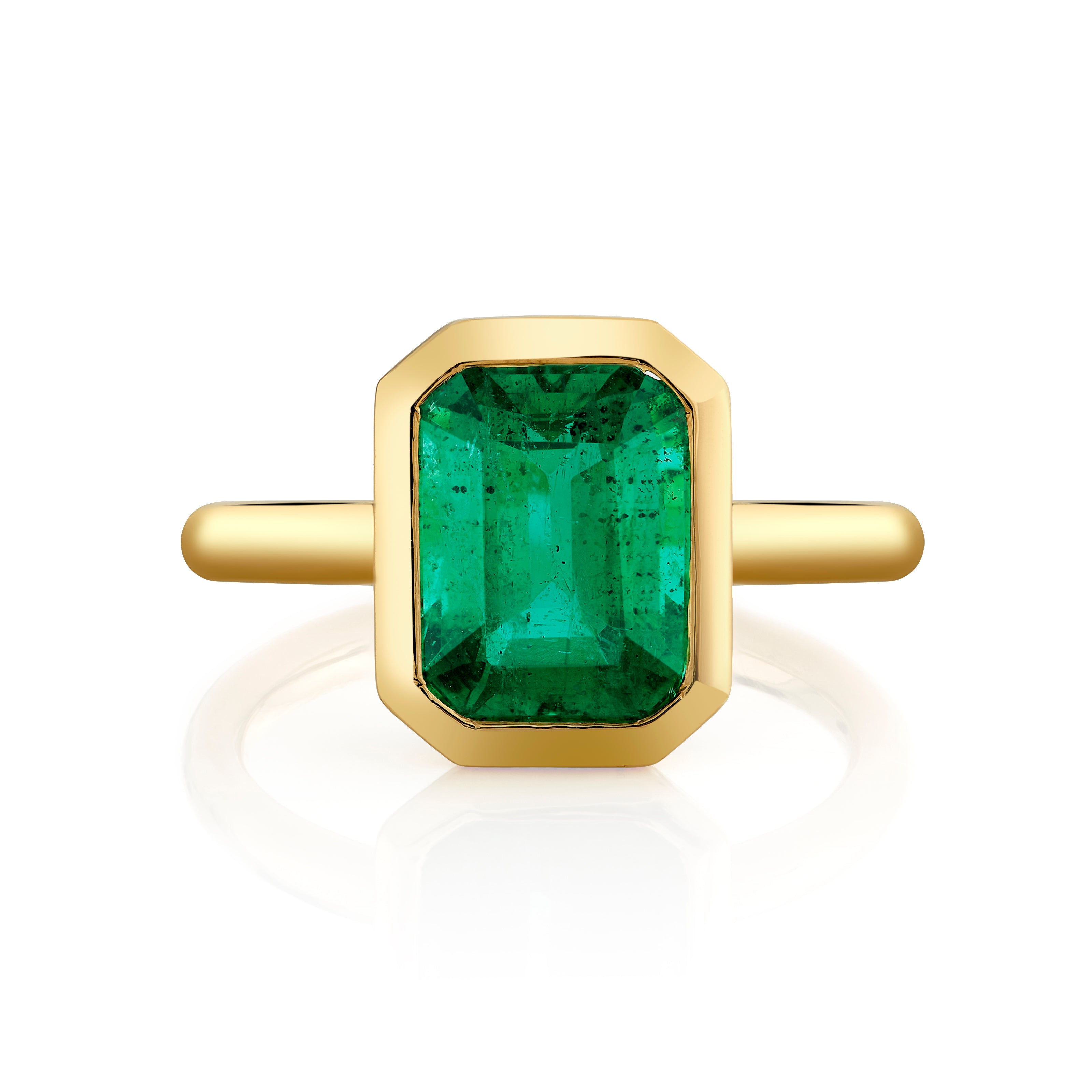 Bezel Set Emerald Ring