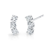 Curved Natural Diamond Studs