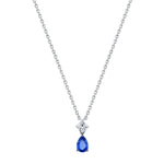 Ceylon Blue Sapphire & Diamond Pendant