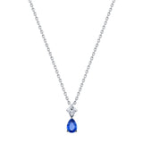 Ceylon Blue Sapphire & Diamond Pendant