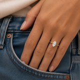 1.57ct Lab Grown Marquise Diamond Engagement Ring