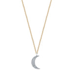 Crescent Moon Diamond Pendant