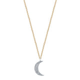 Crescent Moon Diamond Pendant