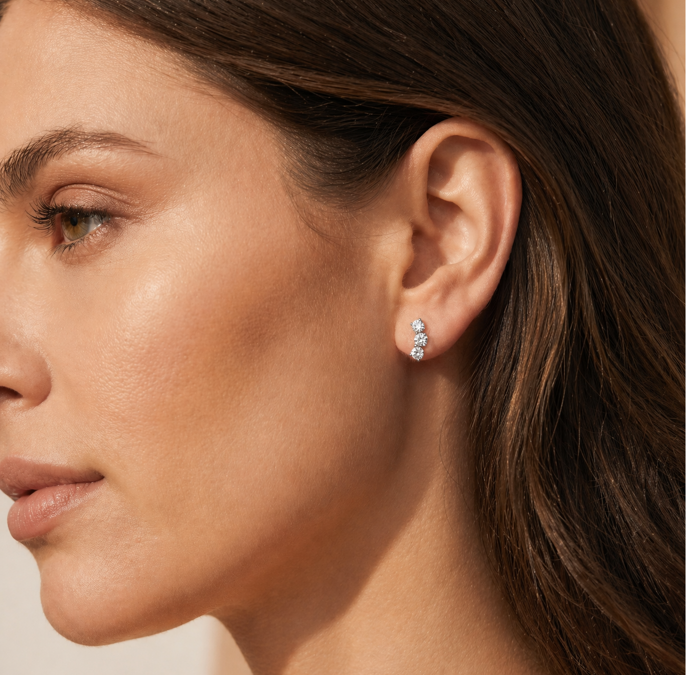 Trio Natural Diamond Studs 