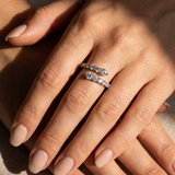 Diamond Cross Over Ring
