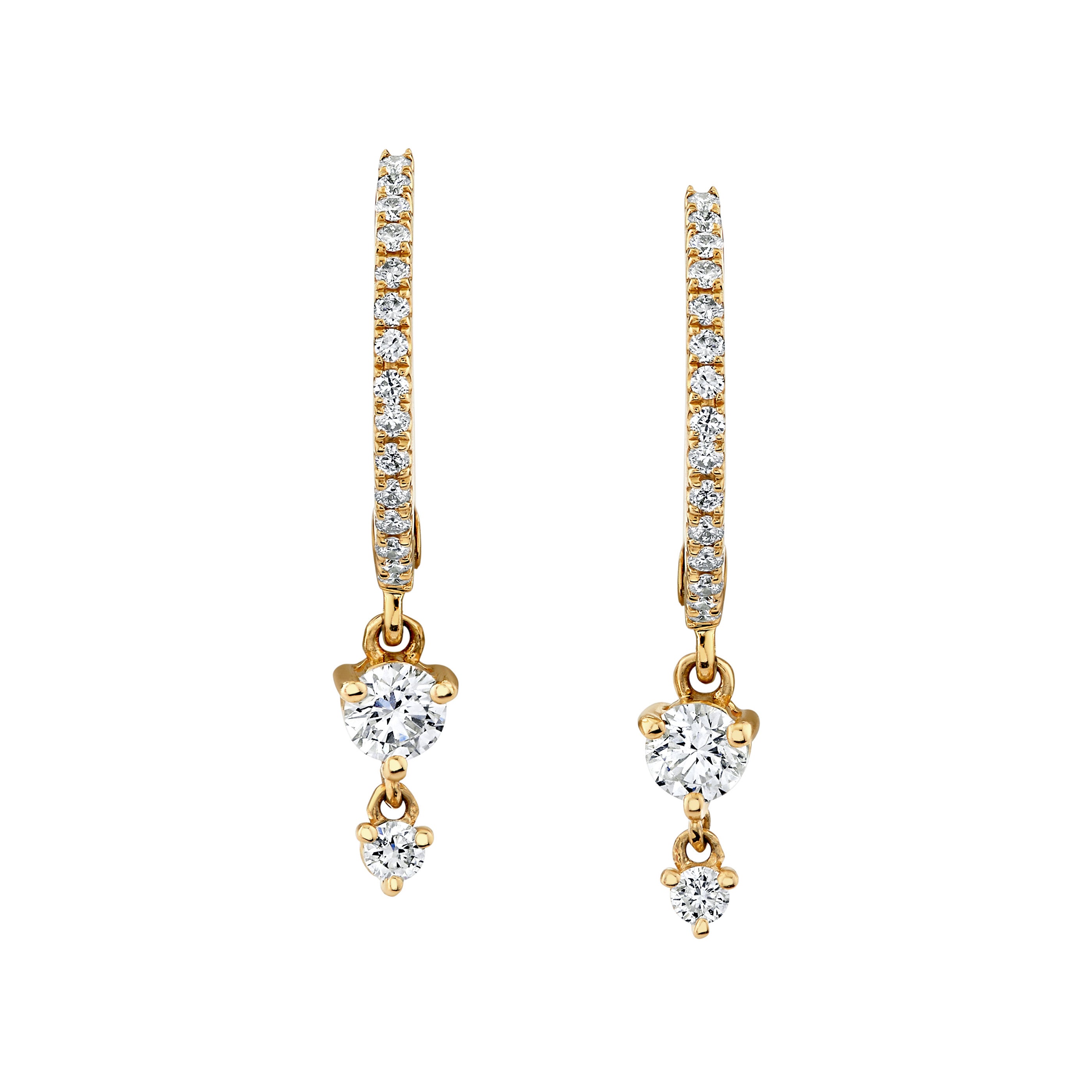 Diamond Drop Hoops