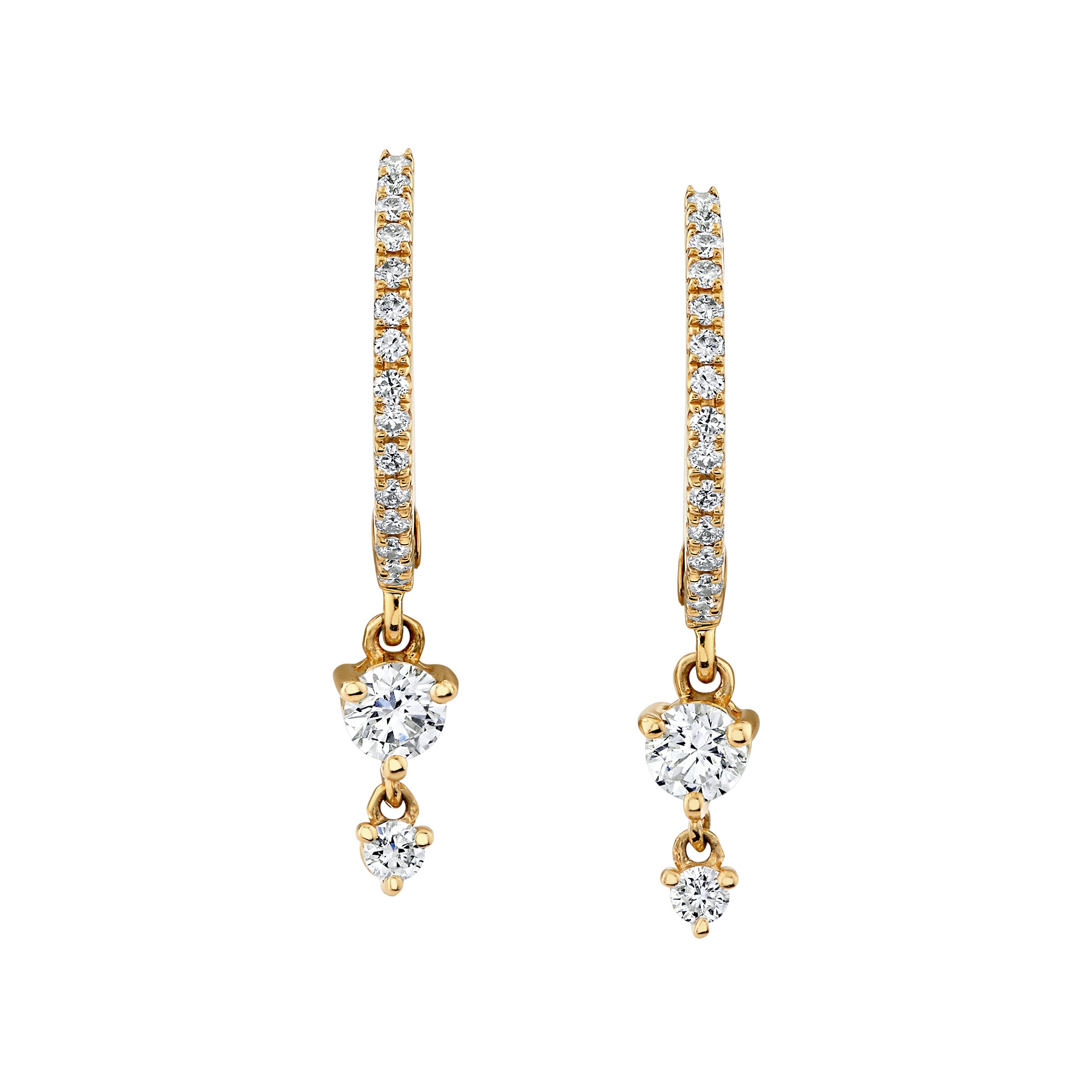 Diamond Drop Hoops