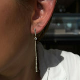Long Diamond Stick Earrings 