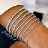 Diamond tennis bracelet with round brilliant stones