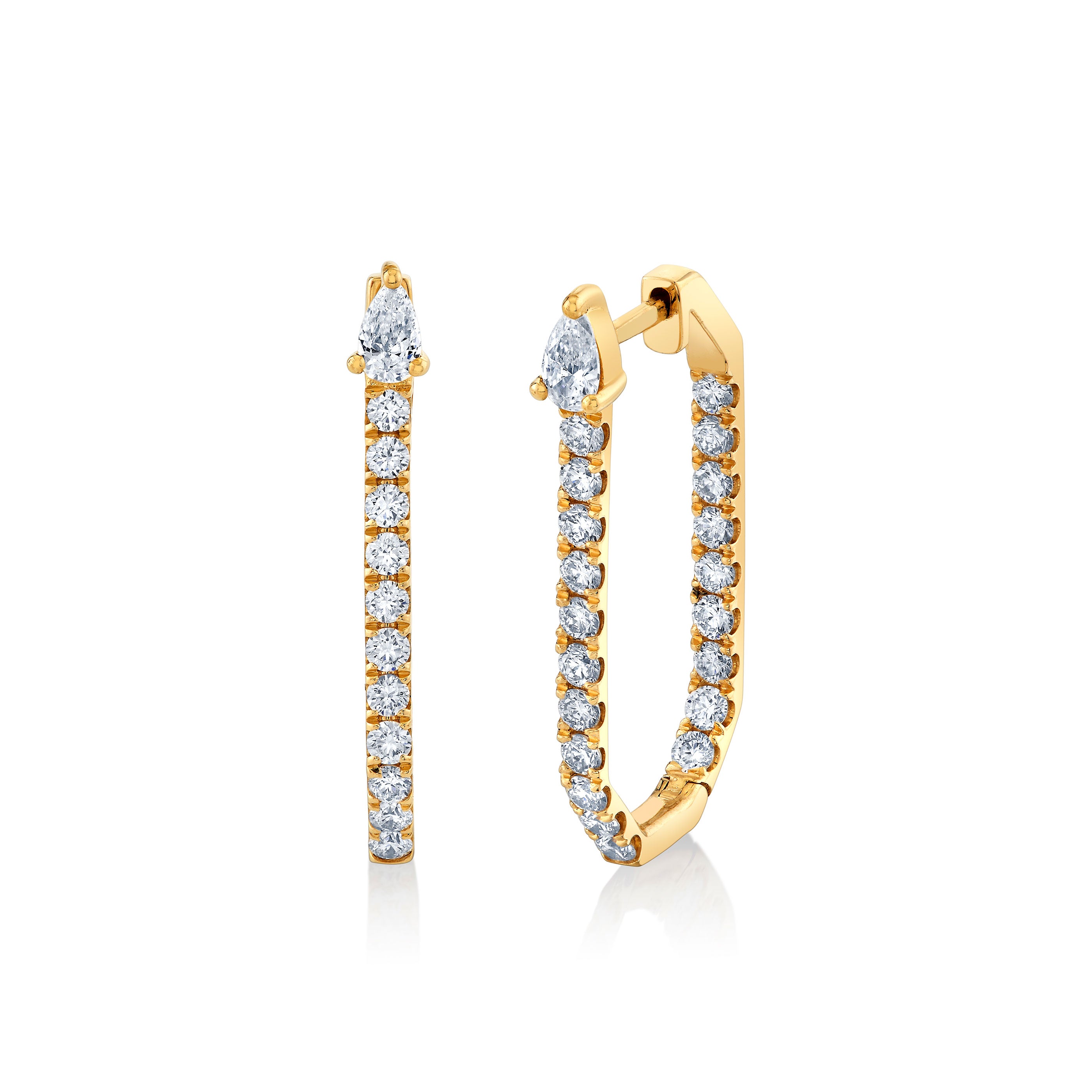 Edgy Inside Out Diamond Hoops