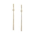 Long Diamond Stick Earrings