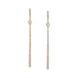 Long Diamond Stick Earrings