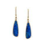 Freeform Black Opal Earrings