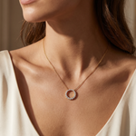 Circular Diamond Pendant w/ Graduated Diamond Sizes