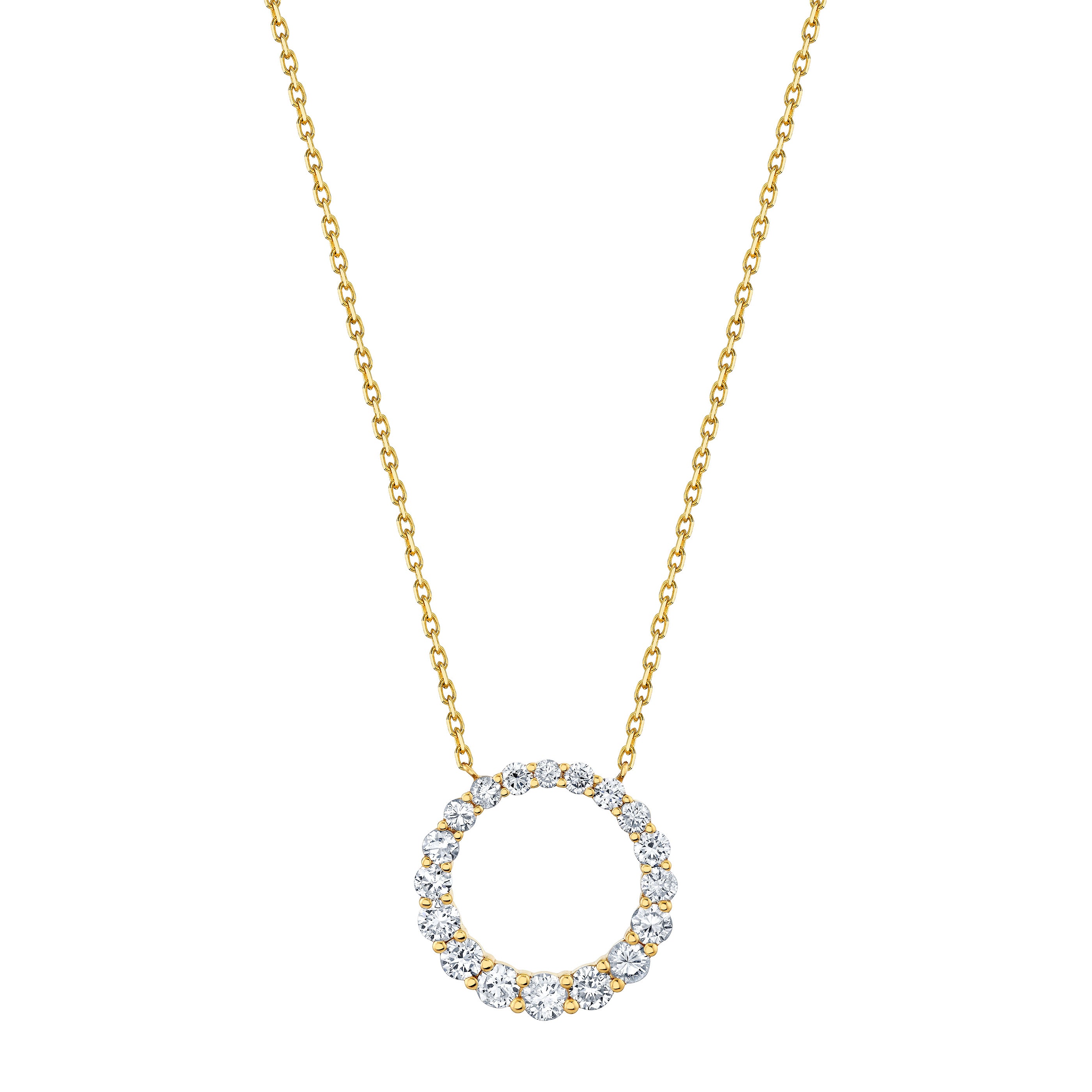 Graduated Circular Diamond Pendant