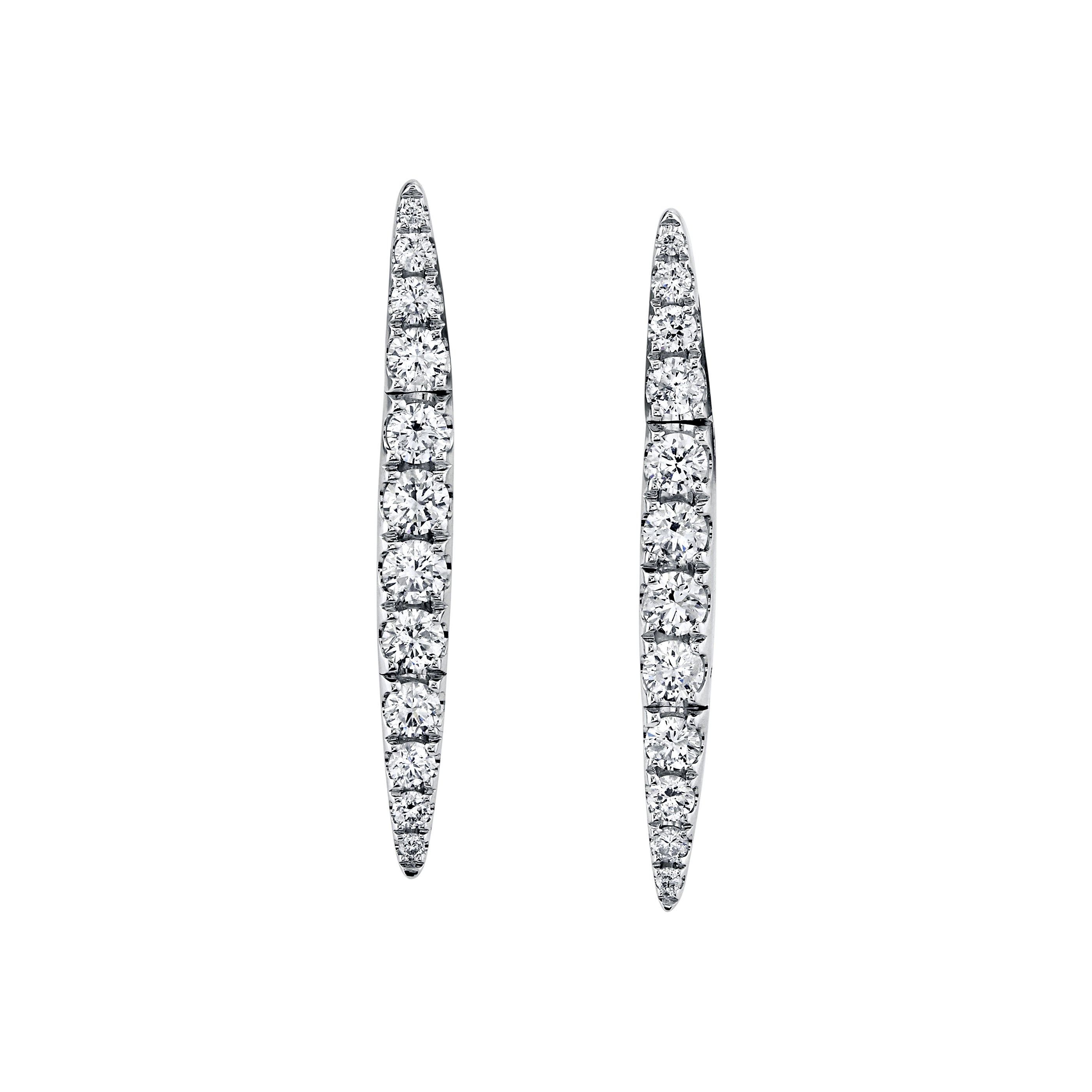 Graduated Diamond Drop Earrings