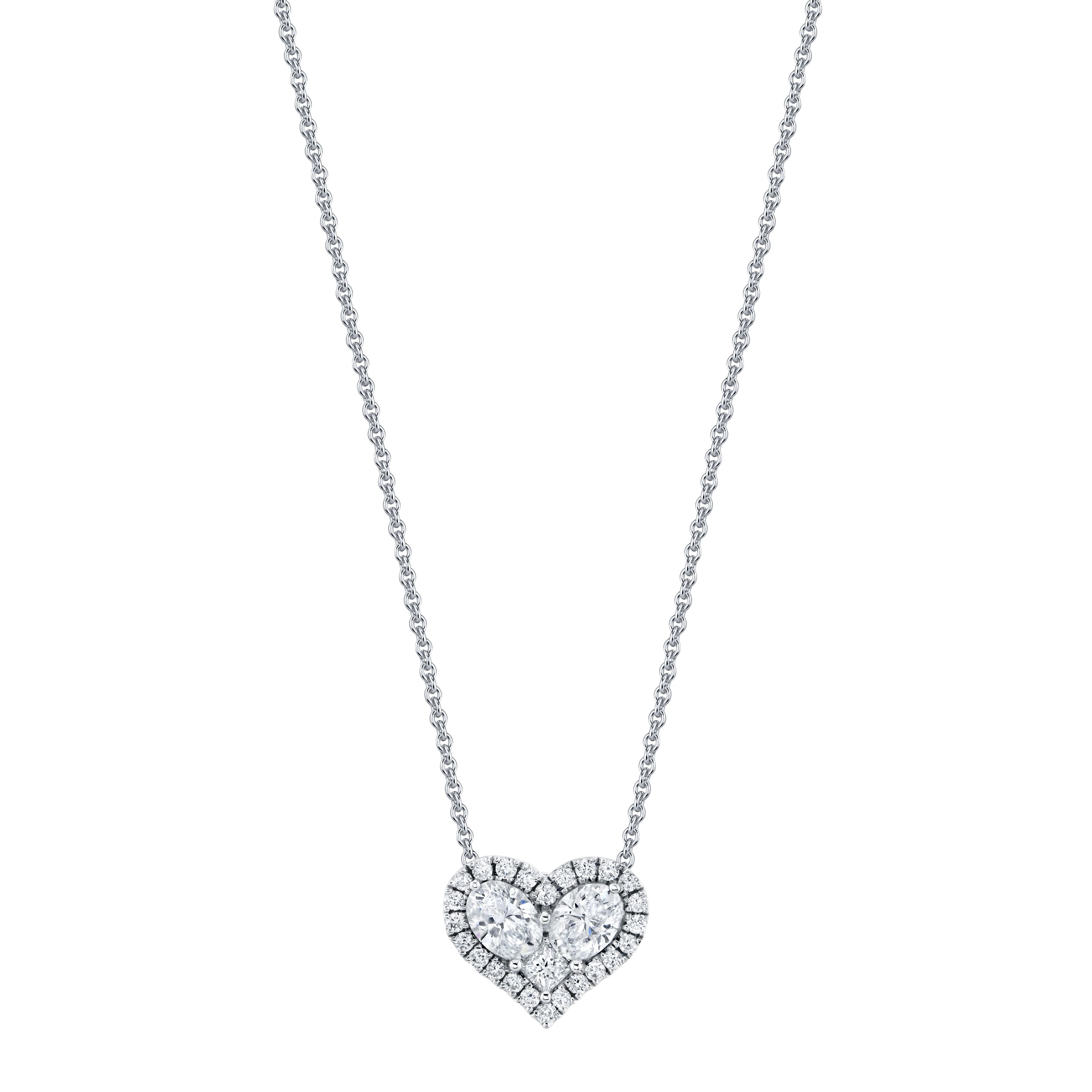 Heart Shaped Diamond Pendant