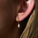 Mini Hoop Earring with Diamond Dangle