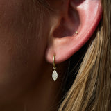 Mini Hoop Earring with Diamond Dangle